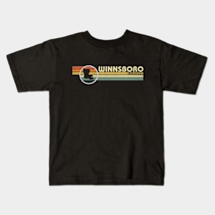 Winnsboro Louisiana vintage 1980s style Kids T-Shirt